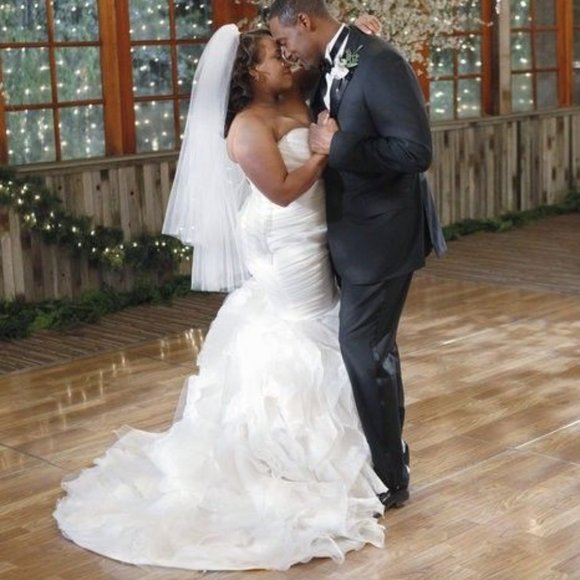 Grey's Anatomy Wedding Dress! MoriLee 3124 Label Size 20 Street Size 14  White